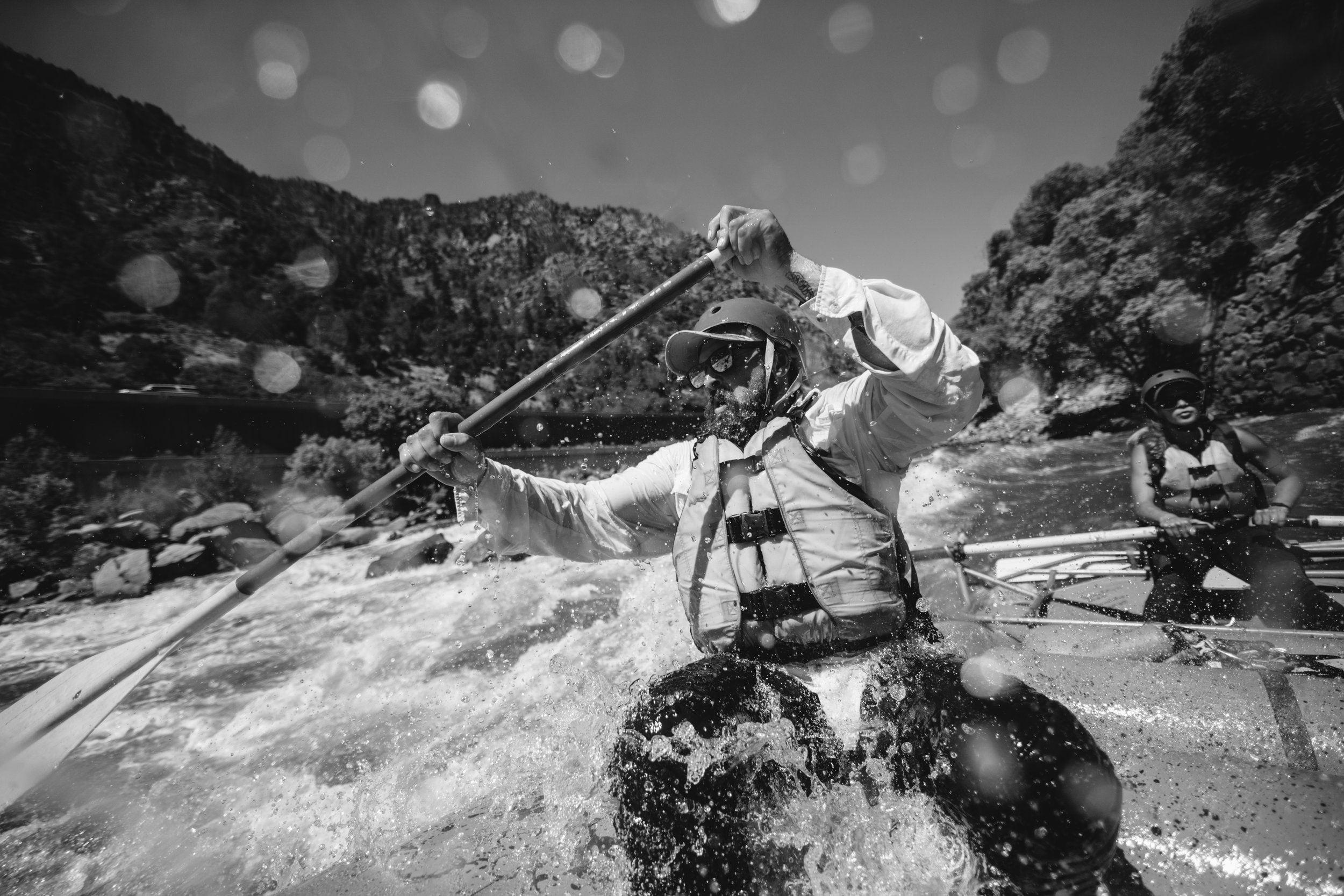 Wet times on the Shoshone section of the Colorado River in Glenwood Canyon.