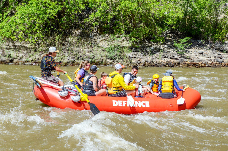 Enjoying a scenic float trip