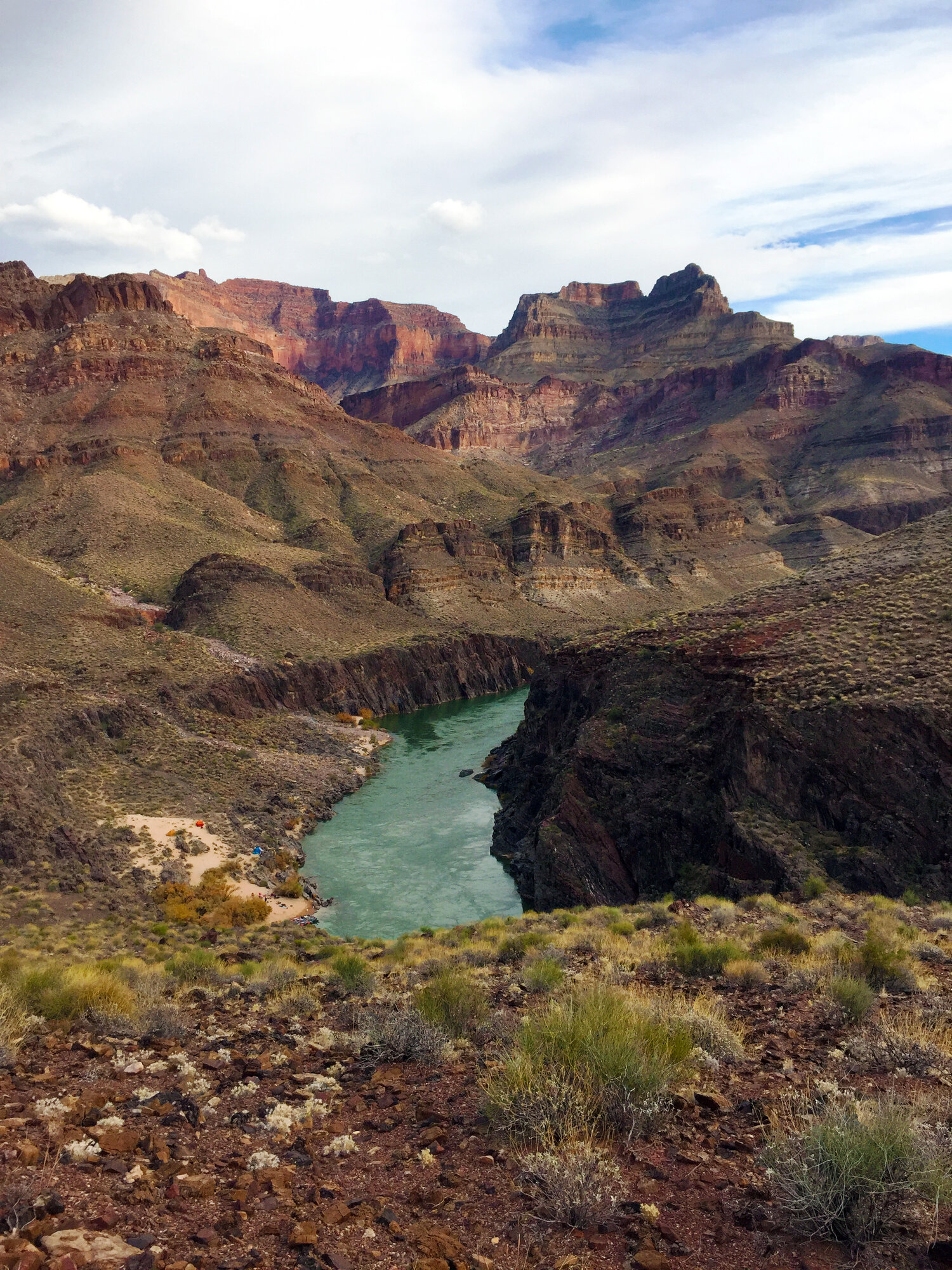 A panoramic shot of the colorado river